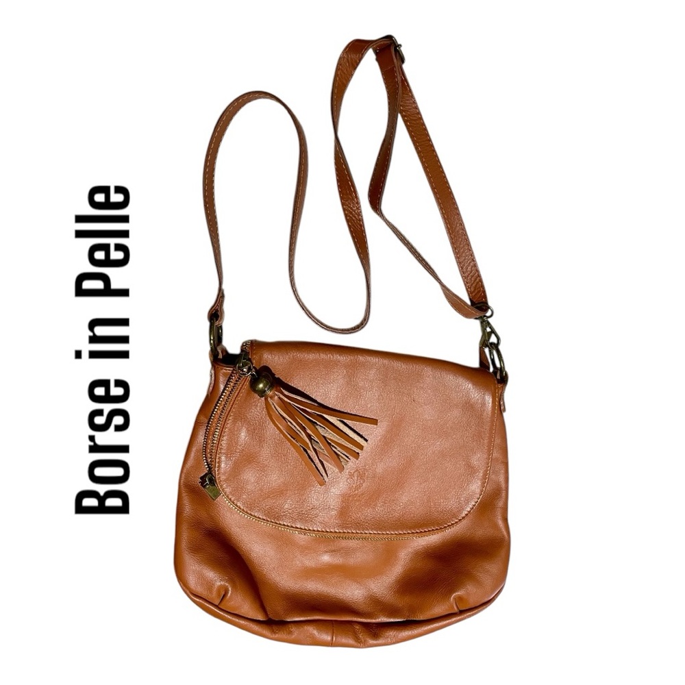 Genuine Italian Leather Cross Body Bag